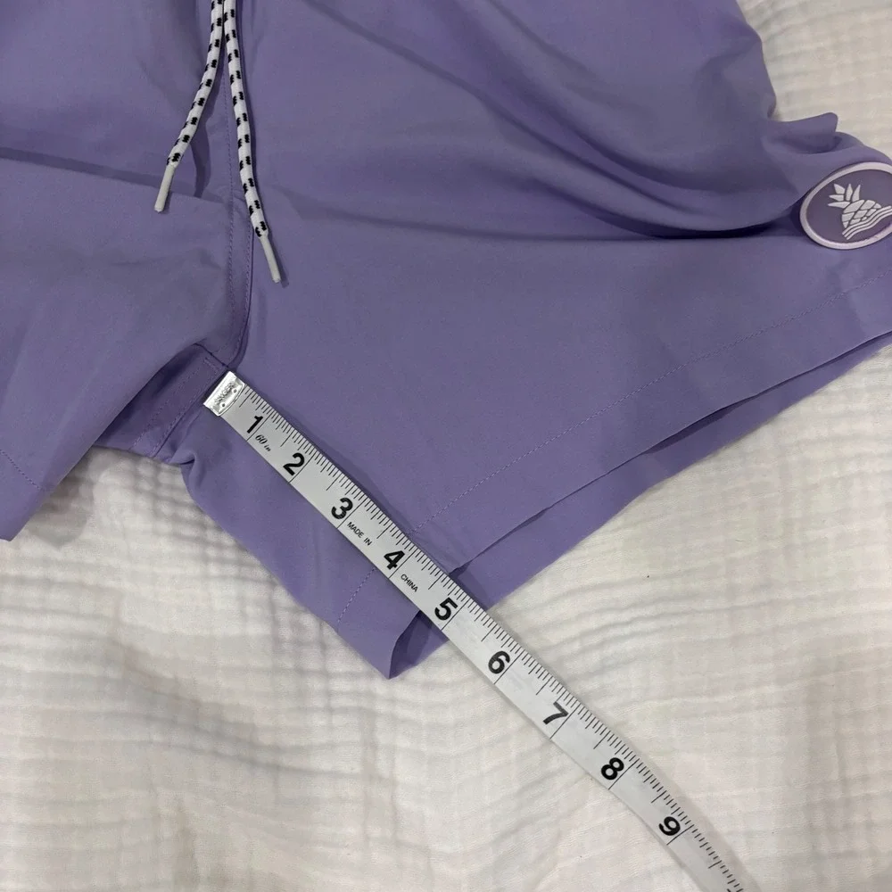 Chubbies Mens Purple Swim Trunks 4.5 Inch Inseam Mesh Lined Shorts Small
